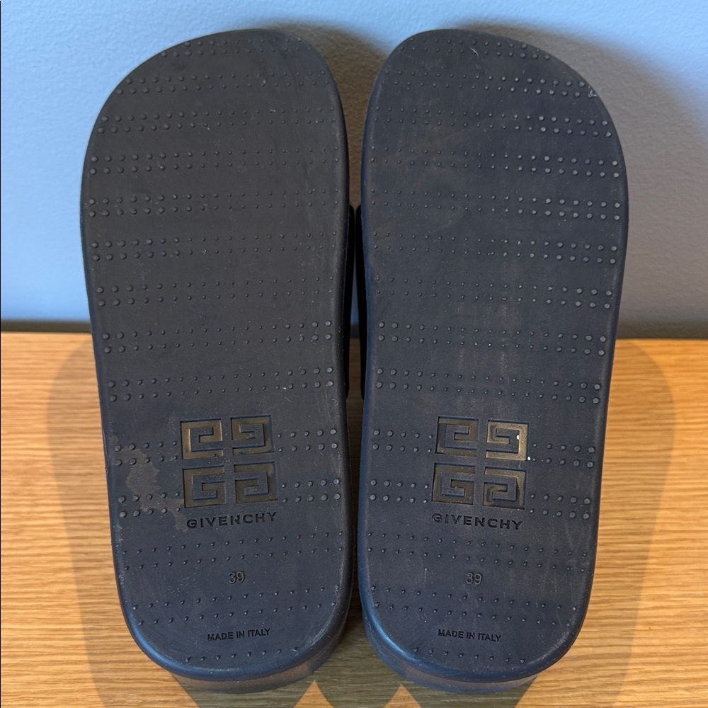 Givenchy Black Slides with White Logo - Picture 7 of 8